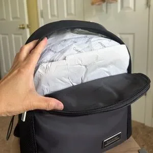 Calvin Klein Jessie Backpack, Black w/ Silver Hardware, NWT Calvin Klein | Bags | Calvin Klein Jessie Backpack Black W  main image 4